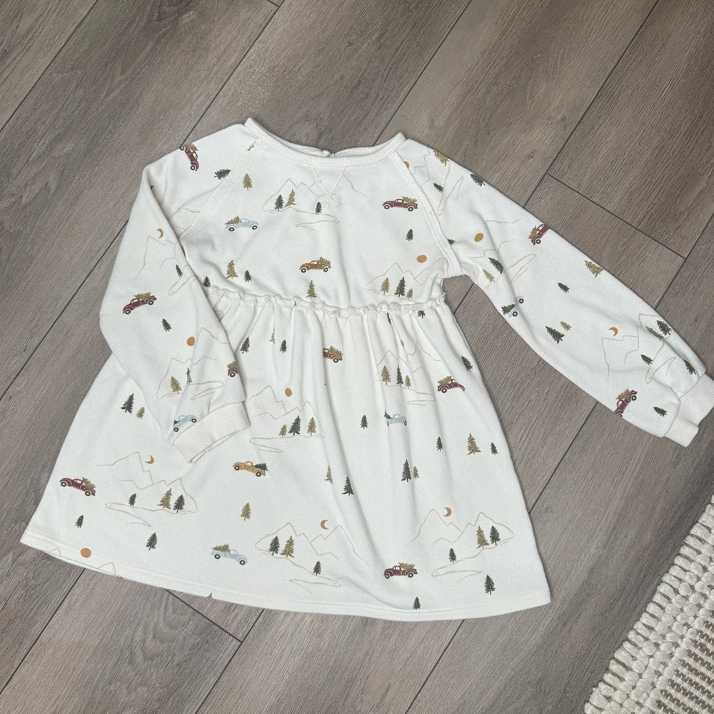 Little Co. Organic Christmas Tree Dress - Size 5T
